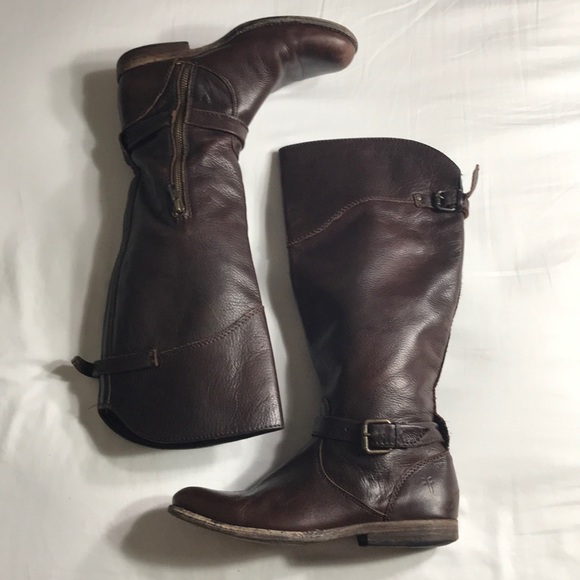 Frye brown leather Phillip riding boots size 7 US - Picture 3 of 8